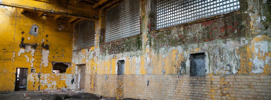 ruins of a very heavily polluted industrial factory, industrial series