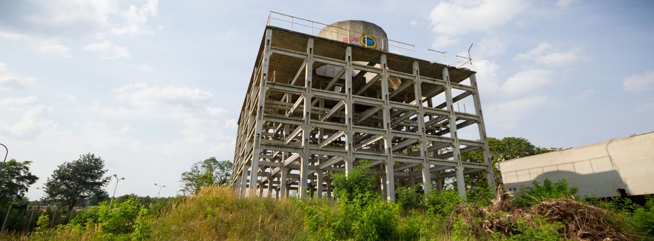 ruins of a very heavily polluted industrial factory, industrial series