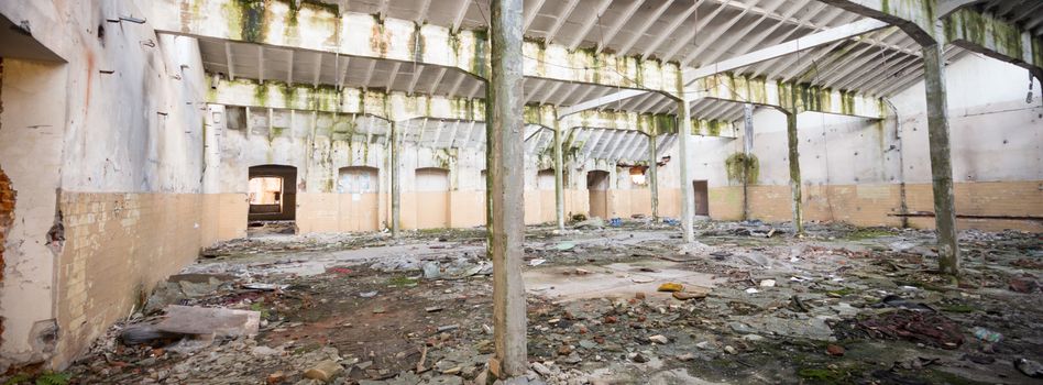 ruins of a very heavily polluted industrial factory, industrial series