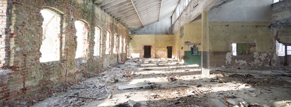 ruins of a very heavily polluted industrial factory, industrial series