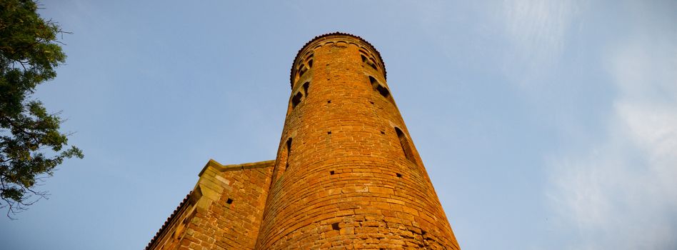 historic architecture of the building on a bright sunny day
