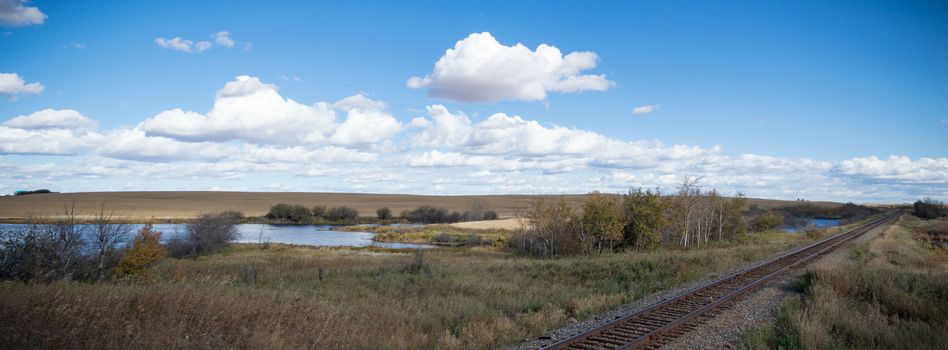 view of the railway track on a sunny day