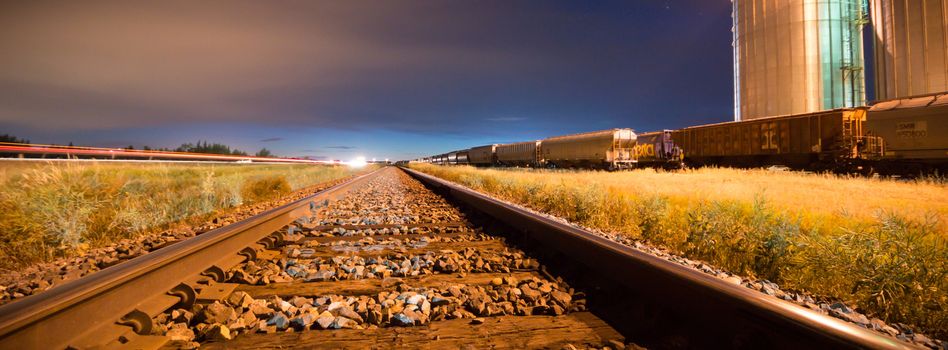 view of the railway track on a sunny day