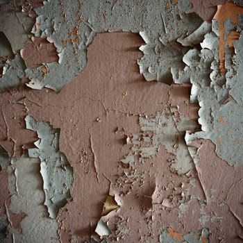 wide angle view of an old wall abandoned factory building