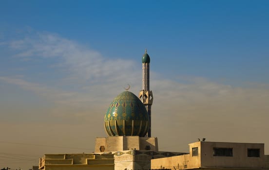 Exterior view of Albunneya Mosque, Baghdad, Iraq