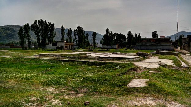 the Foundation of former Osama bin Laden house in Abbotabad, Pakistan