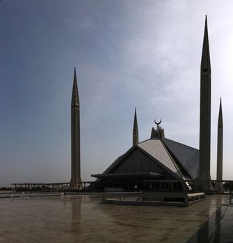 Faisal Mosque in Islamabad, capital of Pakistan