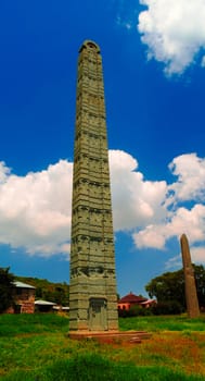 Tombstones aka Axum steles at Tigray, northern Ethiopia