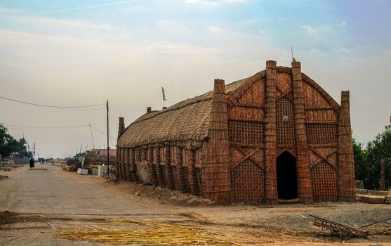 Mudhif, the traditional house of Marsh arabs aka madan. Iraq