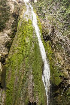 Waterfall in the gorge of Richtis at winter - Crete, Greece.