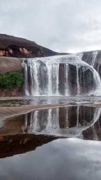 Tham Phra Waterfall . Bueng Kan Province in Thailand