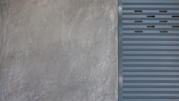 cement with roller shutter door with copy space for background