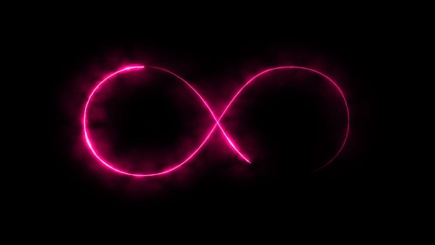 Abstract background with infinity sign. Digital illustration. 3d rendering