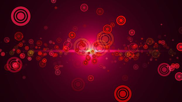 Abstract background with circles stroke. Digital illustration. 3d rendering