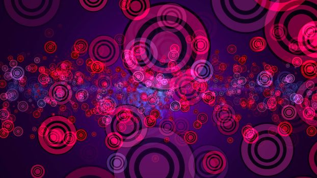 Abstract background with circles stroke. Digital illustration. 3d rendering
