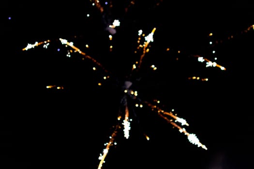 fireworks out of focus bokeh beautiful explosion on black background