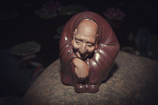 Chinese Ceramic Monk Figure studio