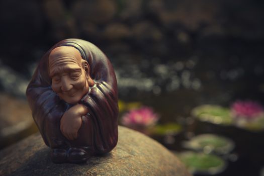 Chinese Ceramic Monk Figure studio