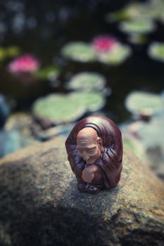 Chinese Ceramic Monk Figure studio