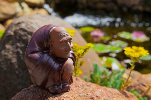 Chinese Ceramic Monk Figure studio