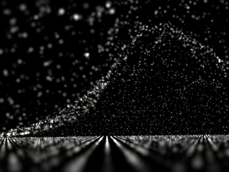 Abstract polygonal space with dots. 3d illustration