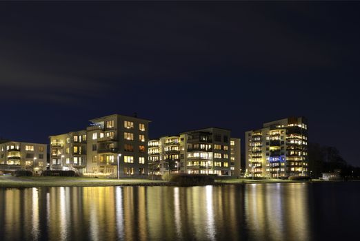 Modern apartment buildings, Liljeholmen in Stockholm - Sweden