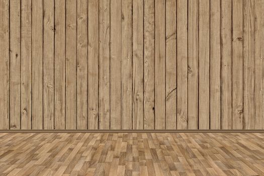 room perspective, wood room texture wall and wooden plank grou