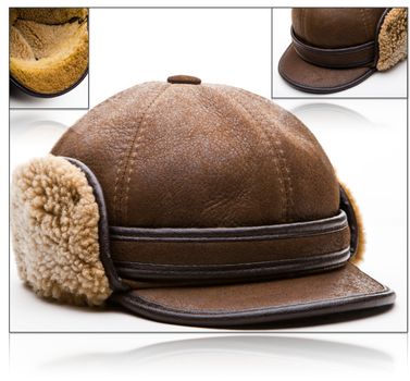 Mans Leather Hat winter