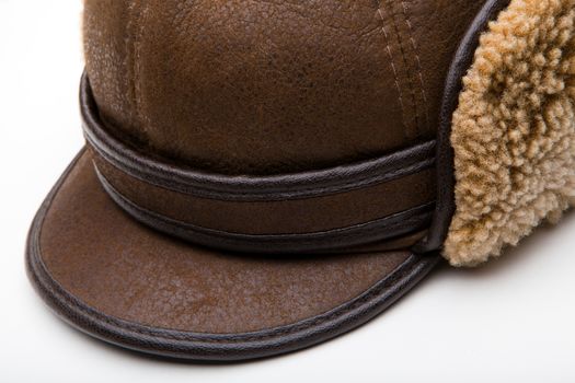 Mans Leather Hat winter