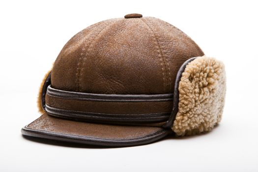 Mans Leather Hat winter