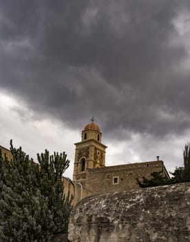 Church of Toplou Monastery. It is a Orthodox monastery located on the eastern part of the island of Crete in Greece.