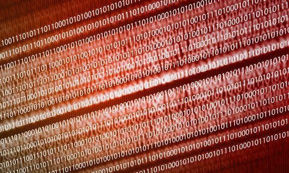 Conceptual background image with binary code. Safety concept