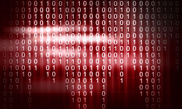 Conceptual background image with binary code. Safety concept