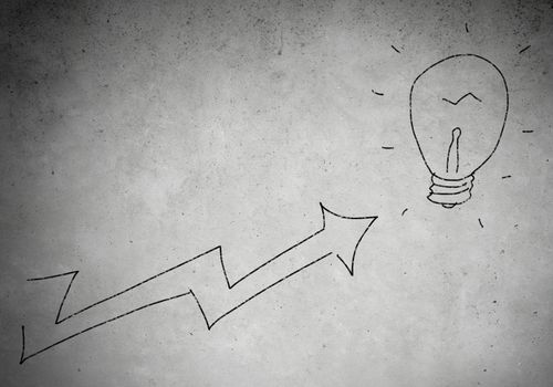 Background image with drawn arrow on cement wall