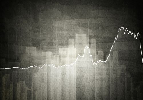 Background conceptual image with market graphs and diagrams