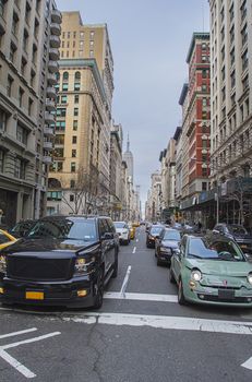 Traffic jam in the street of New York city