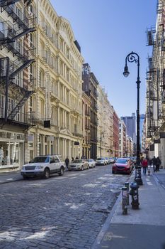 Street from the steel neighborhood of New York city