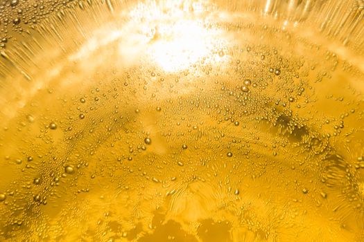 beer bubbles close-up the universe in beer macro photo