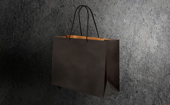 paper bag for shopping on a dark background