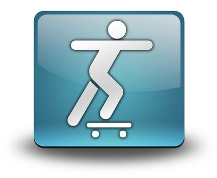 Icon, Button, Pictogram with Skateboarding symbol