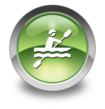 Icon, Button, Pictogram with Kayaking symbol