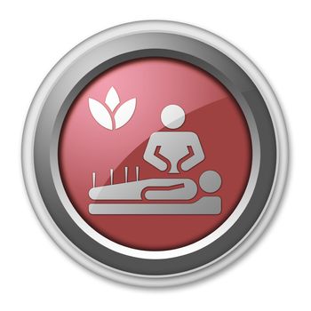 Icon, Button, Pictogram with Alternative Medicine symbol