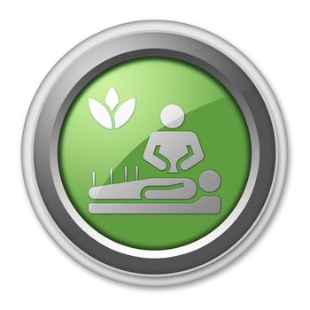 Icon, Button, Pictogram with Alternative Medicine symbol