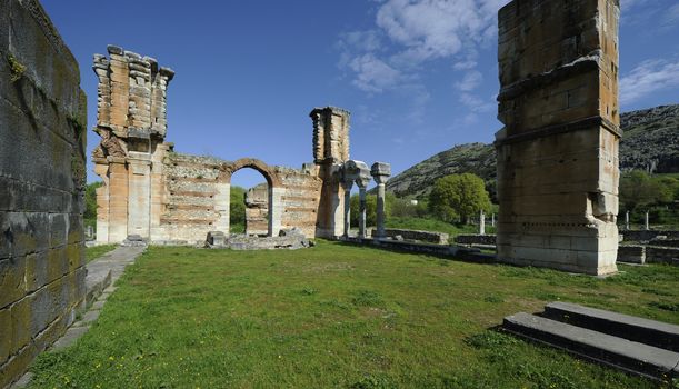 Ruins of ancient Greece near Thessaloniki in Phillipi
