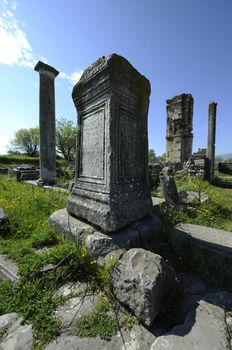Ruins of ancient Greece near Thessaloniki in Phillipi