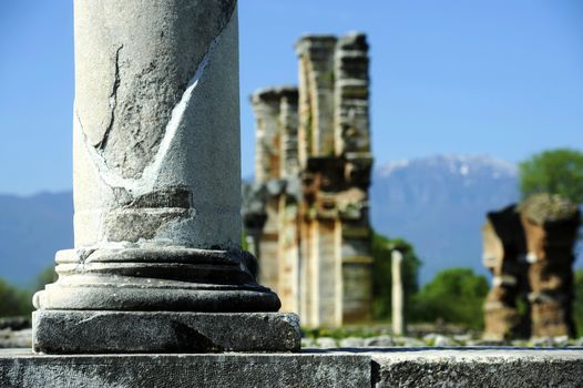 Ruins of ancient Greece near Thessaloniki in Phillipi