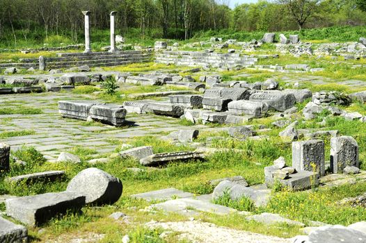 Ruins of ancient Greece near Thessaloniki in Phillipi