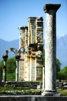 Ruins of ancient Greece near Thessaloniki in Phillipi