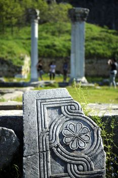 Ruins of ancient Greece near Thessaloniki in Phillipi