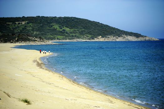 Sea and beach on summer sunny day